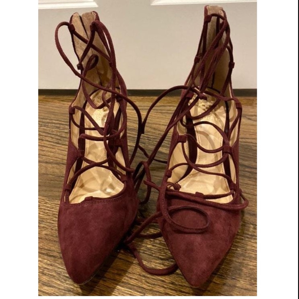 Vince Camuto Burgundy Lace up heels